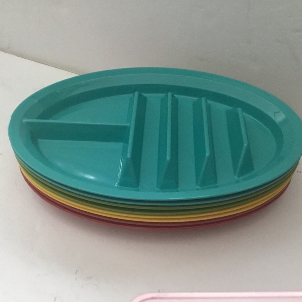 Taco dishes, Multicolors, 6 compartments
